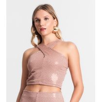 Blusa Cropped Feminina Transpassada Endless Unica