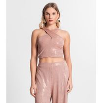 Blusa Cropped Feminina Transpassada Endless Unica