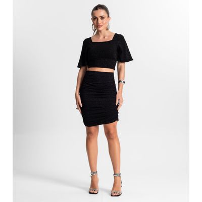 Blusa Cropped Endless Preto M / Preto