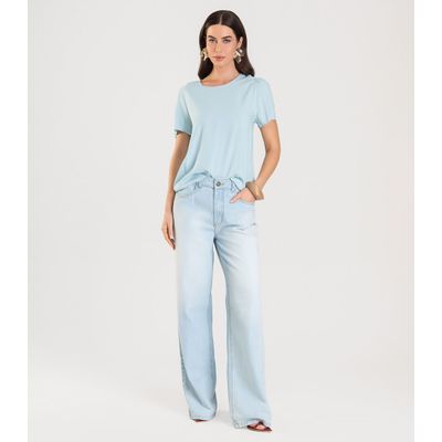 Blusa Feminina Em Viscose Infinita Cor Azul P / Azul