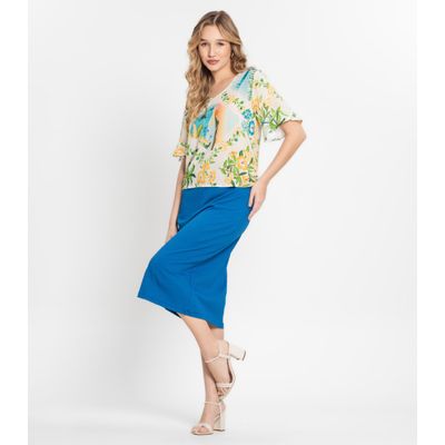 Blusa Feminina Estampada Infinita Cor Bege P / Bege