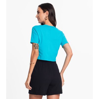 Blusa Feminina Em Cotton Leve Endless Azul G / Azul