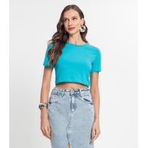 Blusa Feminina Em Cotton Leve Endless Azul