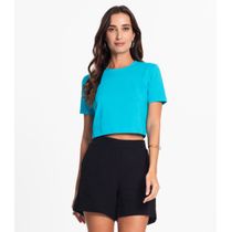 Blusa Feminina Em Cotton Leve Endless Azul