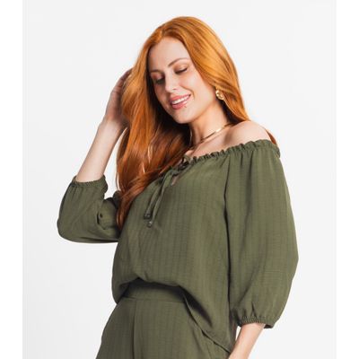 Blusa Feminina Ciganinha Rovitex Verde GG / Verde