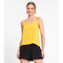 Blusa de Alça Regulável em Air Flow Rovitex Amarelo