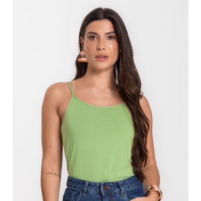 Blusa Feminina de Alças Básica Rovitex Verde G / Verde