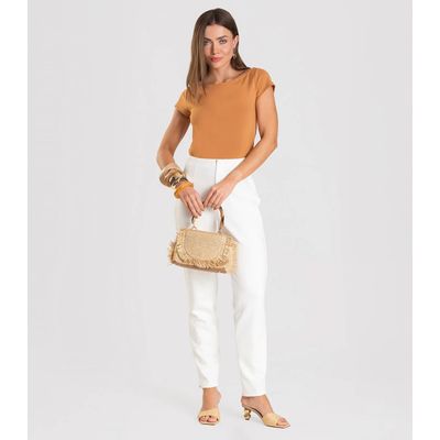 Blusa Feminina Decote Canoa Dianna Marrom GG / Marrom