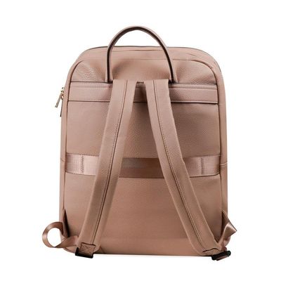 Mochila Feminina Poliuretano 3 Compartimentos Premiere Nude U / Nude