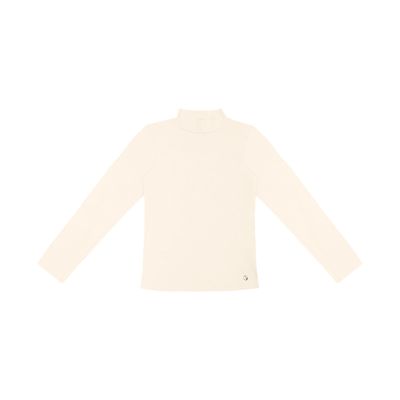 Blusa Feminina Cotton Gola Alta Básica Rovitex Bege M / Bege