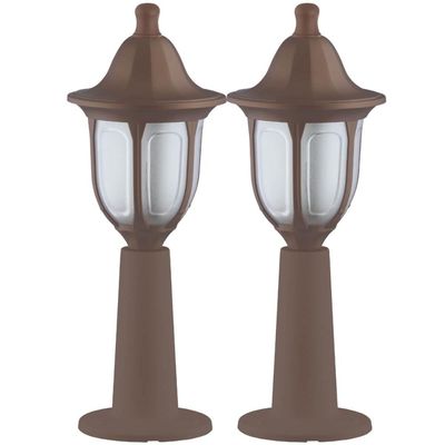 Kit 2 Balizadores para Jardim Termoplástico Lente Fosca E27 Modena Dital Luminária Externa Clássica