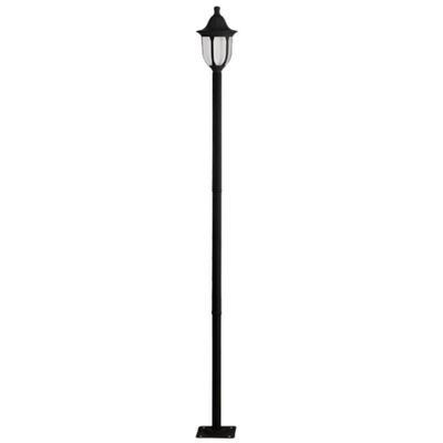 Poste de Iluminação Preto para Jardim Tubo em Alumínio Lâmpada E27 Termoplástico Dital