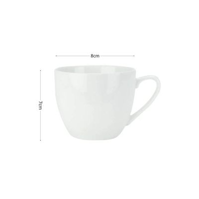Xícara de Chá com Pires 220ml Porcelana Branca Clean Lyor Servir Hotel Restaurante