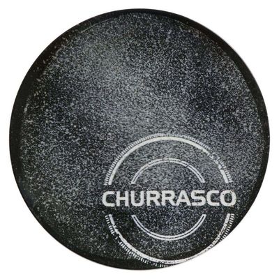 Kit 12 Pratos Rasos Churrasco Carbon Porcelana 25cm Tramontina Cozinha Servir