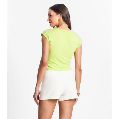 Blusa De Viscotorcion Básica Feminina Endless Verde G / Verde
