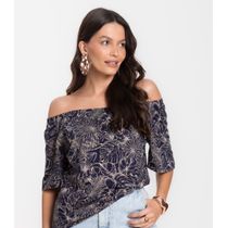 Blusa Feminina Ciganinha Infinita Cor Azul