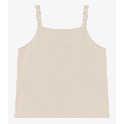 Blusa de Alça Feminina Endless. Bege P / Bege