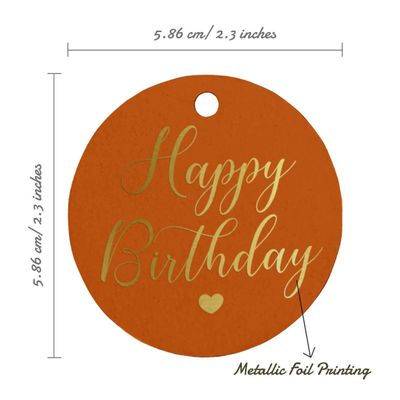 Etiqueta para Garrafa Feliz Aniversário Metalizada para Lembrancinhas - Inkdotpot 100 Etiquetas Metalizadas / Laranja - Prata