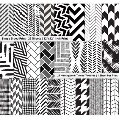 Bloco 25 Folhas Scrapbook Espinha de Peixe Lado Único Papel Cartão Colorido para Scrapbooking DIY, Fundos Decorativos e Cartões - Inkdotpot 15,24 Cm × 15,24 Cm / Multicolorido