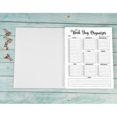 Planejador Diário e Organizador Pessoal para Casa e Escritório, 50 Páginas Sem Data para Tarefas, Bloco Destacável de Afazeres - Inkdotpot 14,73 Cm × 20,83 Cm / Branco