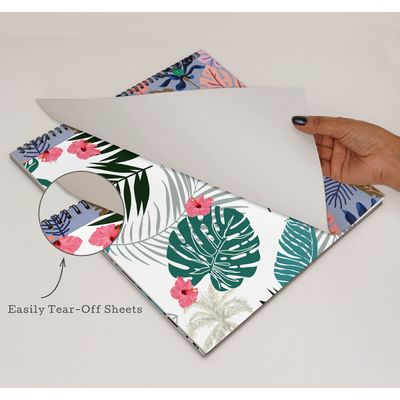 Bloco 25 Folhas de Papel Scrapbook Tropical Lado Único, Cartão Colorido para Scrapbooking, DIY, Fundo Decorativo e Diário - Inkdotpot 30,48 Cm × 30,48 Cm / Multicolorido