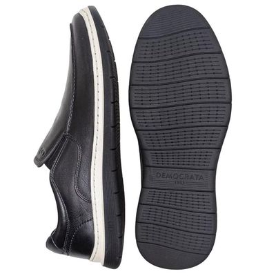Kit Sapatênis Democrata Easy Leave Masculino + Cinto 40 / Preto