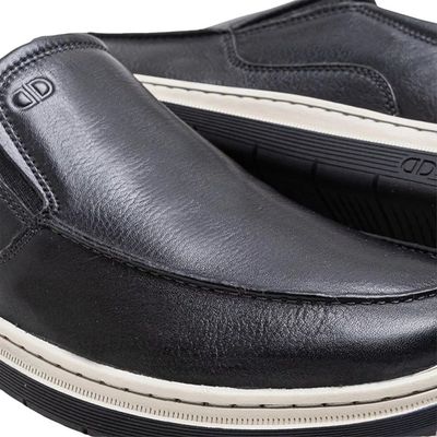 Kit Sapatênis Democrata Easy Leave Masculino + Cinto 41 / Preto