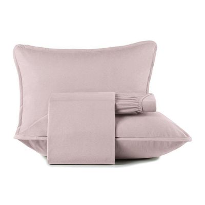 Jogo De Cama King 4 Peças Altenburg Malha Fio Penteado Rosê Natural