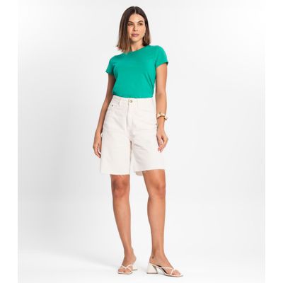 Blusa Feminina Cotton Leve Básica Rovitex Verde G / Verde