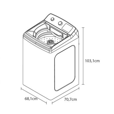 Lavadora de Roupas Colormaq LCA 18 18kg 16 Programas Turbo Lavagem Branca Branco / 220V