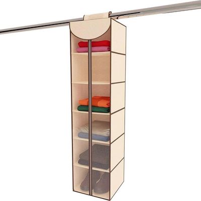 Organizadr Sapateira Dobravel Anti Poeira Grande ivel Com Ziper ical 6 Divisorias Cabideiro De Porta Guarda Roup