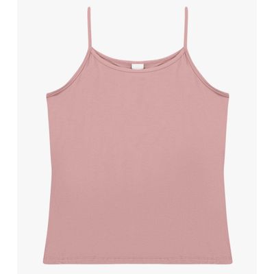 Blusa de Alça Feminina Viscotorcion Básica Rovitex Rosa P / Rosa