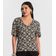Blusa Feminina Estampada Godê Rovitex Preto M / Preto