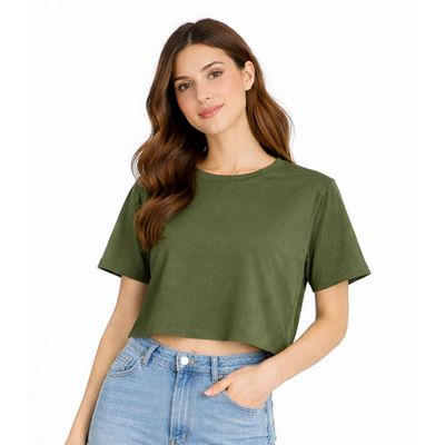 Blusa Feminina Básica Malha Suplex Infinita Cor Verde G / Verde