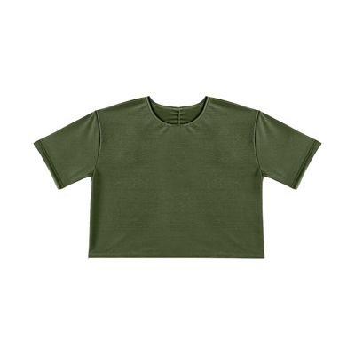 Blusa Feminina Básica Malha Suplex Infinita Cor Verde G / Verde