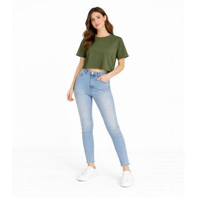 Blusa Feminina Básica Malha Suplex Infinita Cor Verde G / Verde