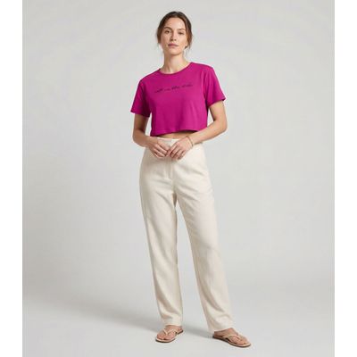 Blusa Feminina em Molecotton Viscose Infinita Cor Rosa P / Rosa
