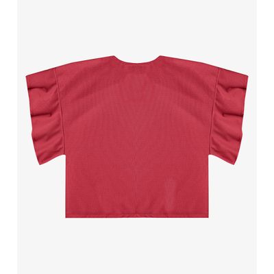 Blusa Feminina Com Manga Franzida Infinita Cor Vermelho P / Vermelho