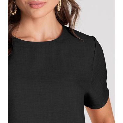 Blusa Feminina de Tecido Dianna Preto M / Preto