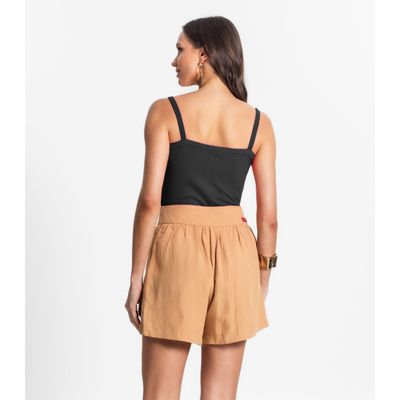 Blusa de Alça Feminina Select Preto G / Preto