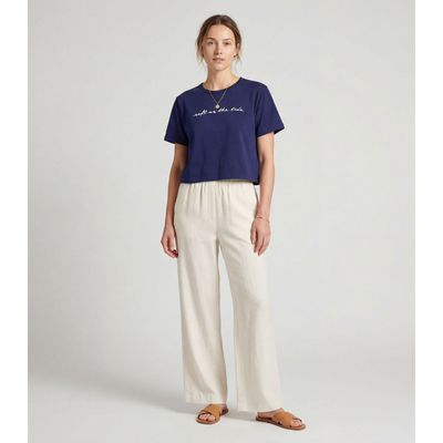 Blusa Feminina em Molecotton Viscose Infinita Cor Azul P / Azul