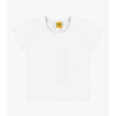 Blusa Básica Infantil Cotton Leve Rovi Kids Branco 3 / Branco