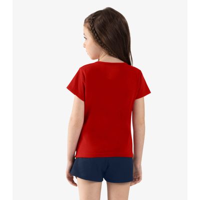 Blusa Básica Infantil Cotton Leve Rovi Kids Vermelho 2 / Vermelho