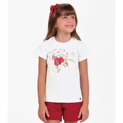 Blusa Cotton Leve Feminia Trick Nick Branco 2 / Branco