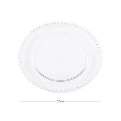 Prato de Sobremesa Linha Pearl 20cm Cristal Wolff Avulso Decorado