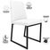 Kit 08 Cadeiras Para Sala De Jantar Base Aço Industrial Preto Dafne L02 Corano Branco - Lyam Decor