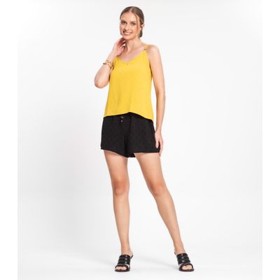 Blusa de Alça Regulável em Air Flow Rovitex Amarelo P / Amarelo