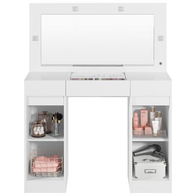Camarim Palumóveis Studio com 2 Portas 3 Gavetas e Espelho Branco Fosco com Liso