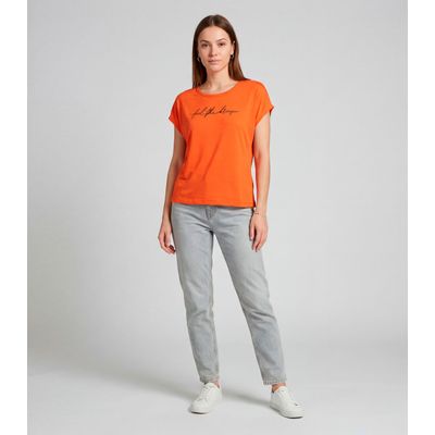Blusa Feminina em Visco Tricot Infinita Cor Laranja G / Laranja