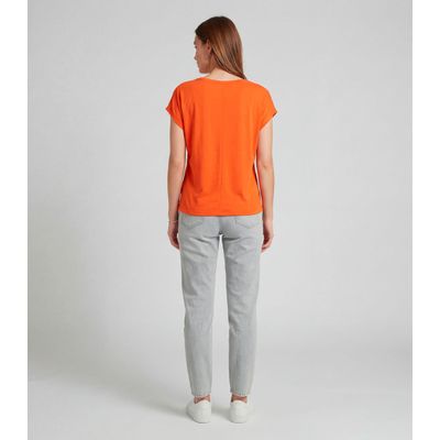 Blusa Feminina em Visco Tricot Infinita Cor Laranja G / Laranja
